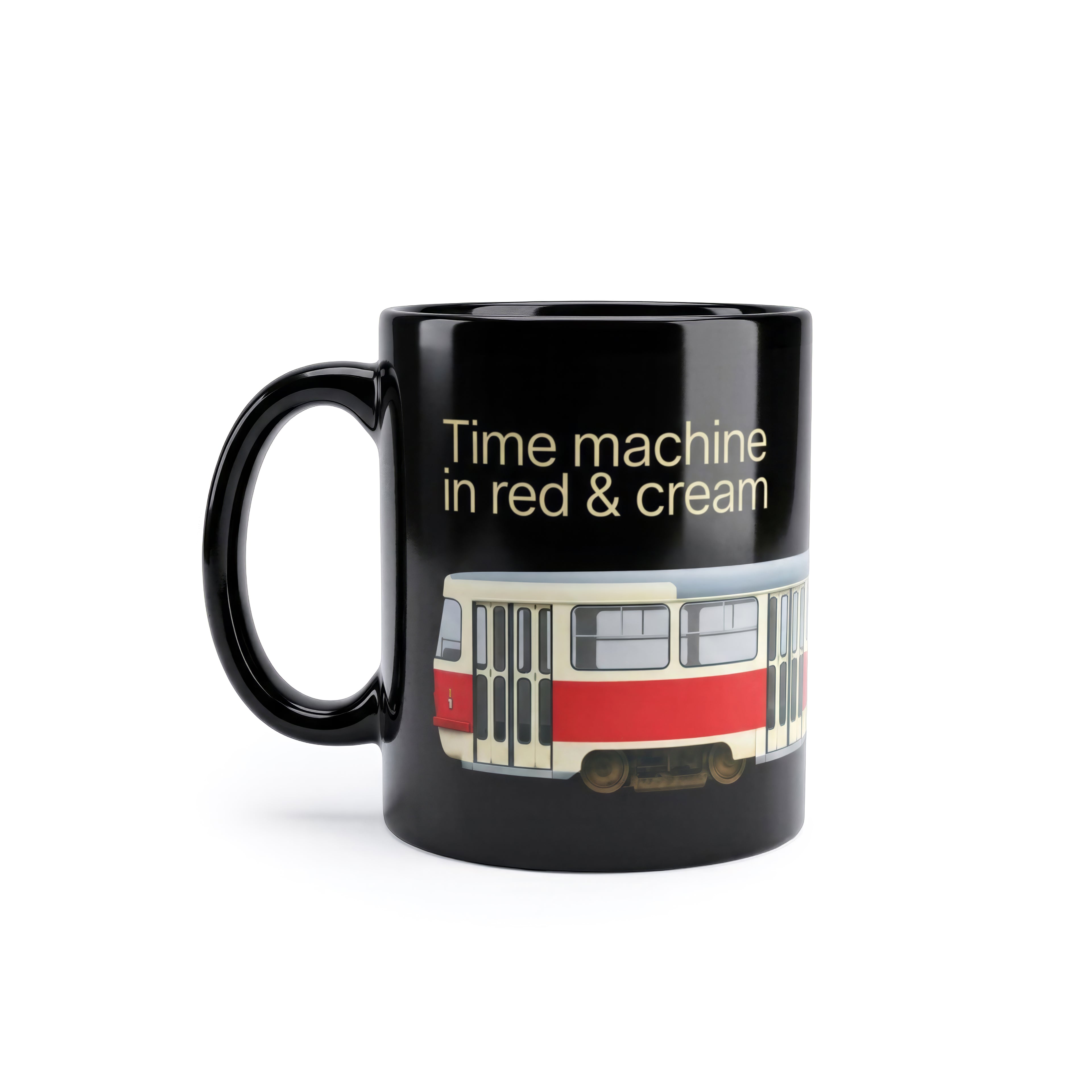 T3 Tram Black Mug